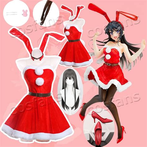Anime Sakurajima Mai Cosplay Costume Halloween Women Christmas Sexy Jumpsuit Rascal Does Not