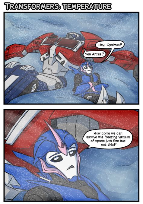 A Transformers Only Weakness Is Cold But Only Transformers Funny Transformers Comic