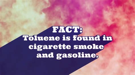 Toluene Chemical Found In Cigarette Smoke Youtube