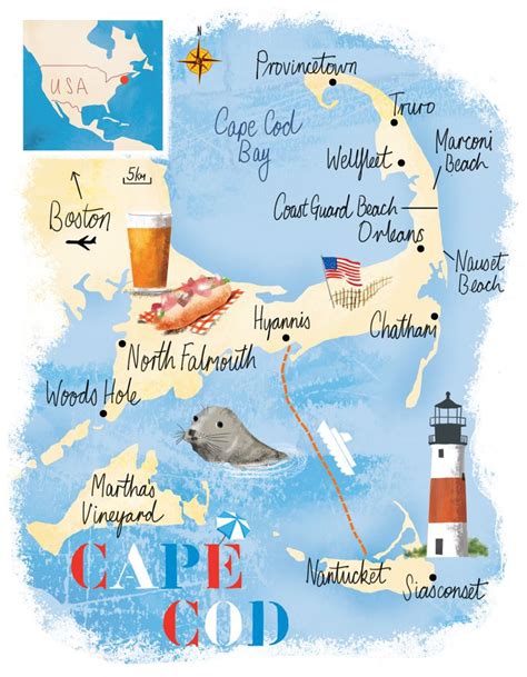 Cape Cod Map By Scott Jessop Cape Cod Travel Cape Cod Map Cape Cod