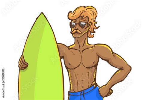Surfer With Surfboard Stock Image And Royalty Free Vector Files On