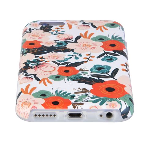 Dimaka Iphone 6s Case For Girls Cute 6s Case Floral Pattern Double Layer Protective Case With