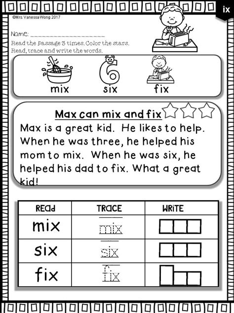 Phonics Reading Comprehension Passages And Activities Short Vowel Mrs