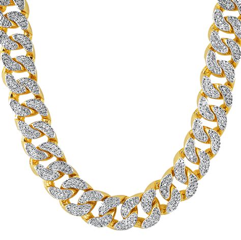Iced Out Chain Png Transparent Cuban Link Pnggold Chain Png
