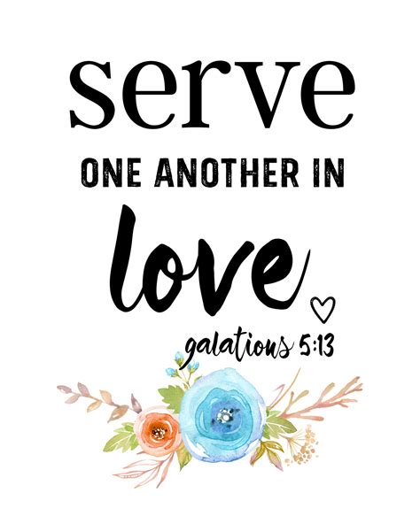 Serve One Another In Love Printable Art These Bare Walls