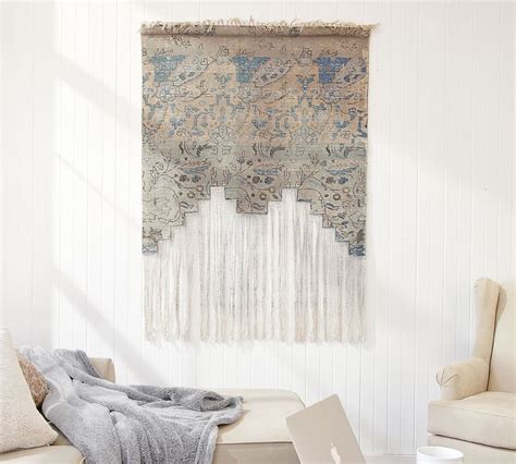 Cotton Fringed Rug Tapestry Wall Decor Pottery Barn