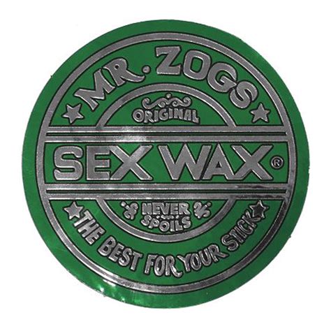 mr zoggs sex wax sticker 3 circular metallic green