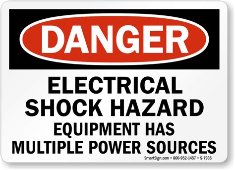 Multiple Power Source Signs | Multiple Source Warning Signs