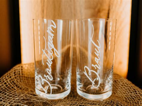 drinking glasses set of 2 personalized handletted etsy