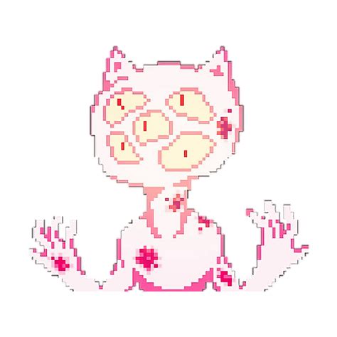 Cat Gore Creepy Pixel Pixels Sticker By Goodbyekitty666