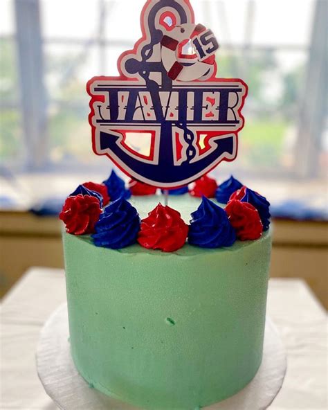 Download Nautical cake topper en 2020 | Pastel náutico, Cubierta de tarta