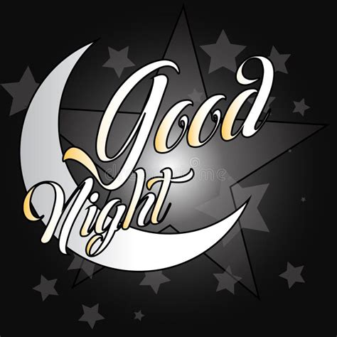 Good Night Logo Design Vector Stock Vector Illustration Of Card
