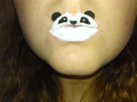 Panda Lips Face Makeup Halloween Face Makeup Lips