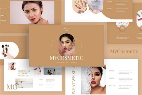 Mycosmetic Cosmetic Powerpoint Template In 2021 Powerpoint