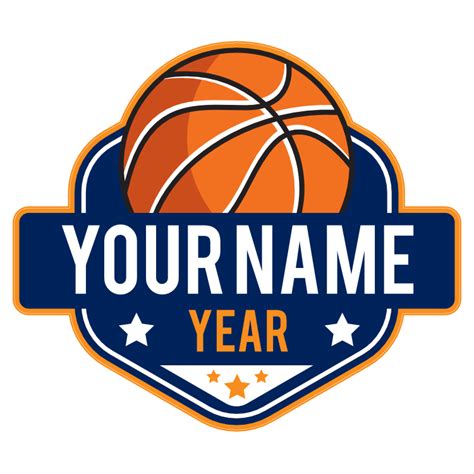 Custom Personal Basketball Sticker With Your Name And Season Year