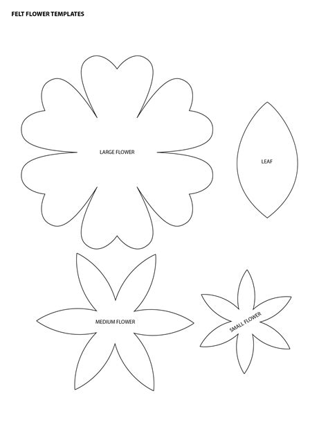 7 Best Images Of Felt Flower Template Printable Free 6 Sample Flower