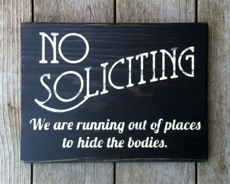 Funny Rustic No Soliciting Wood Primitive Porch Sign Funny Wood Signs