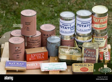 British Army Field Rations During World War Ii Stock Photo Alamy