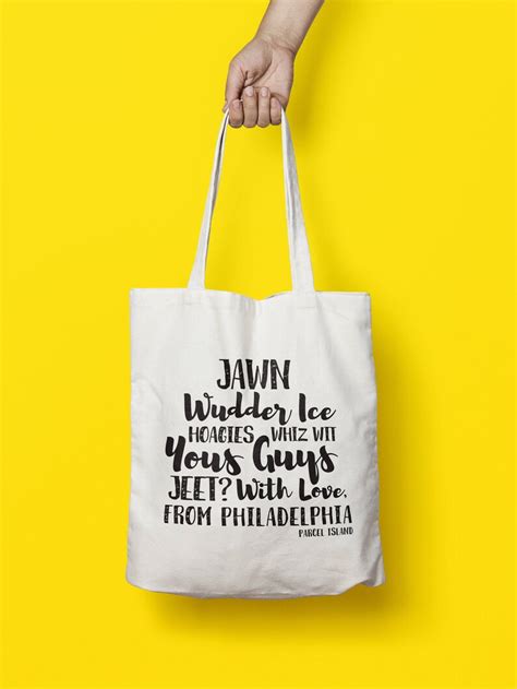 Philadelphia Philly Slang Quotes Natural Tote Bag Cute Etsy