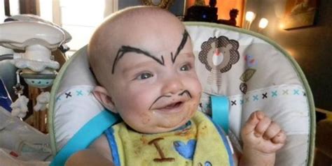 13 Babies With Drawn On Eyebrows That Are Plotting To Take Over The