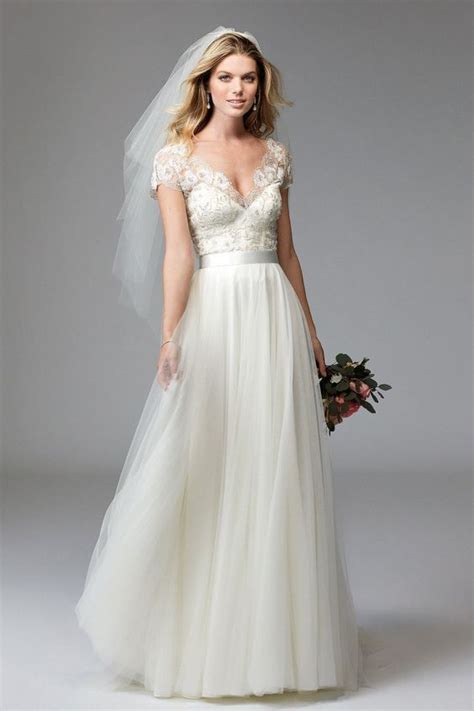 Wtoo Wedding Dress Cambria Style 17736 Blush Bridal Short Sleeve