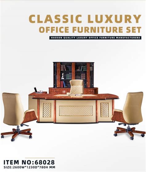 68028 New Design Luxury Wood Italian Style President Executive Office