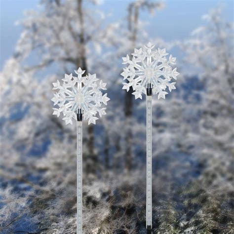 Solar Snowflake With Motion Lighted Garden Stake Alpine Corporation