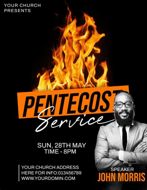 Pentecost Church Flyer Template Postermywall