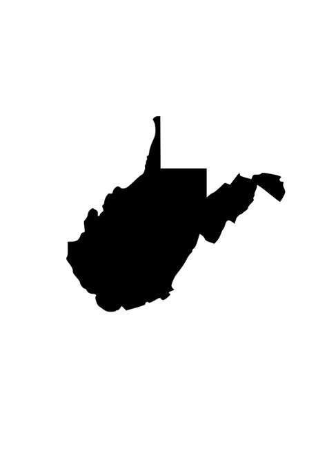 State Of West Virginia Wv Outline Svg Digital Download Etsy