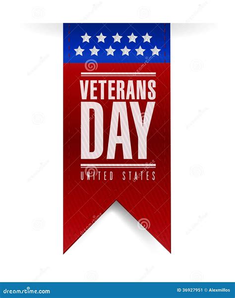 Veterans Day Banner Illustration Design Stock Illustration
