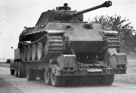 Panzer V Ausf A Panther Sdkfz 171 Being Hauled Off By British