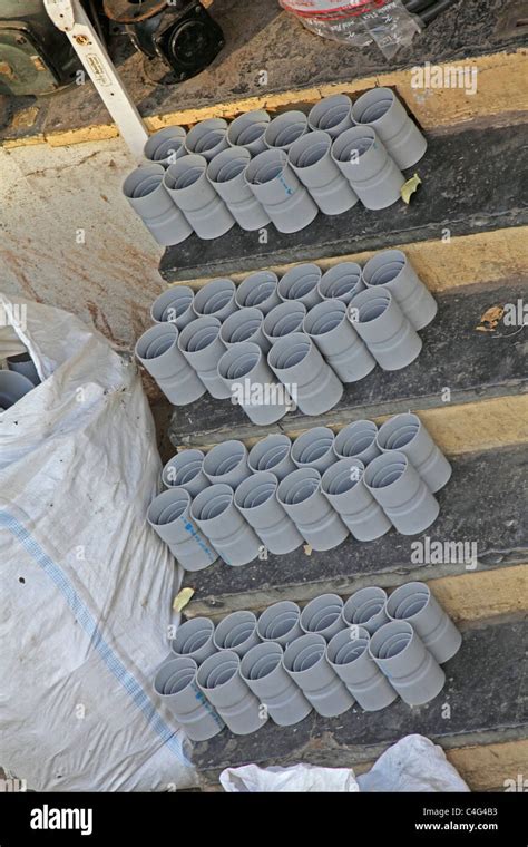 Joint Of Pvc Pipes Stacked In Construction Site India Stock Photo Alamy