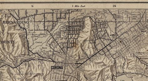 Orange County Map Vintage Orange County Map Print Circa Etsy