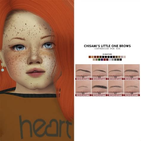 Chisamis Little One Brows By Thiago Mitchell At Redheadsims Sims 4