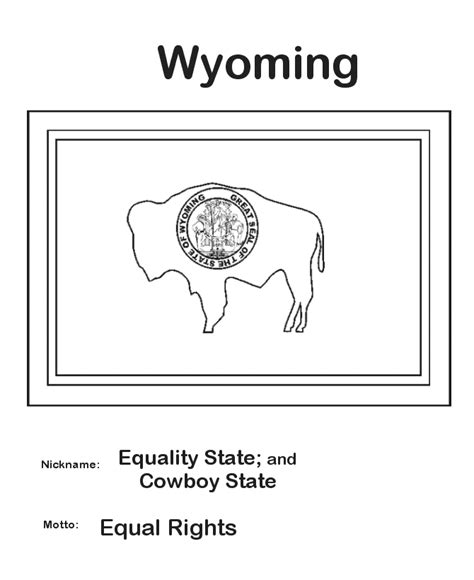 Wyoming State Flag Coloring Page Preschool Coloring Pages Flag