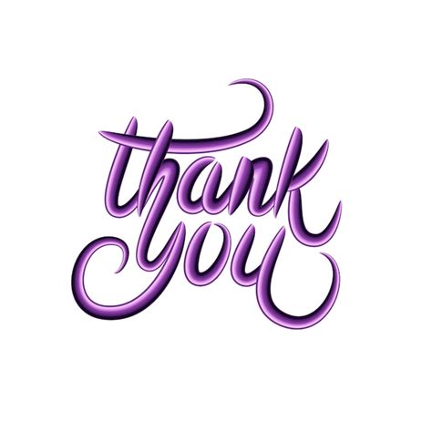 Premium Vector Thank You Lettering Design