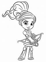 Archery Nella Coloring Pages Princess Colroing Knight Kids sketch template