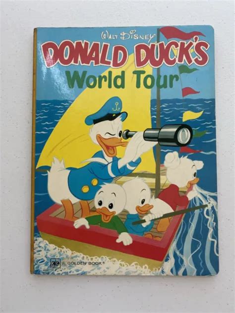 Vintage Walt Disney Donald Ducks World Tour 1st Edition 1971 A Golden