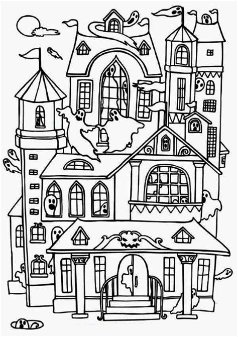 Pumpkin coloring pages looking for more coloring pages to print for your kids? Ghost Kingdom In Haunted House Coloring Page : Kids Play Color