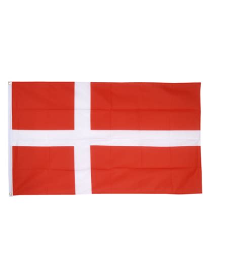 The red flag with a white cross is known as the dannebrog, or danish cloth. Danmark - flag- stof - 90x150 cm - Flagfabrikken.dk