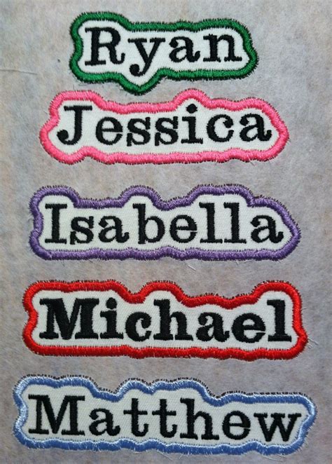 Personalized Embroidered Iron On Name Patch By Valenti557 On Etsy