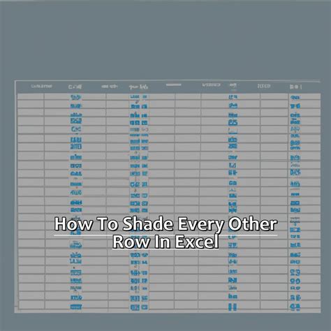 How To Shade Every Other Row In Excel Pixelated Works