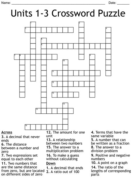 Units 1 3 Crossword Puzzle Wordmint