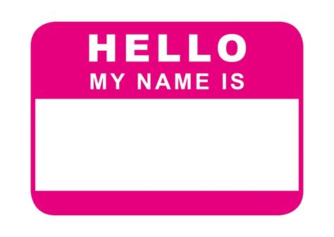 Hello My Name Is Clipart