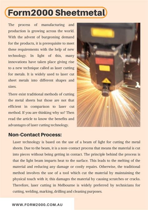 Advantages Of Laser Cutting Technique Form2000 Sheetmetal
