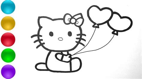 Cara Menggambar Hello Kitty Untuk Anak Anak Youtube