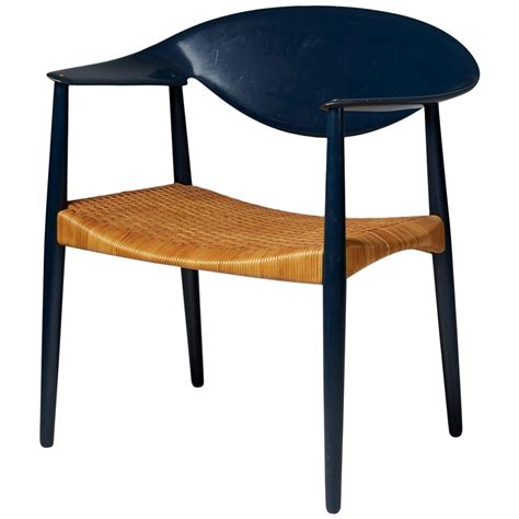 Ejnar Larsen And Bender Madsen Teak And Cane Chair Made By Willy Beck For Sale At 1stdibs