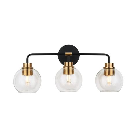 Gold bathroom vanity lights : Home Decorators Collection Lawrence 3-Light Aged Bronze ...