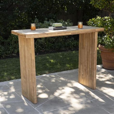 boston loft furnishings cotar rectangle outdoor bar height table 54 5 in w x 21 25 in l in the