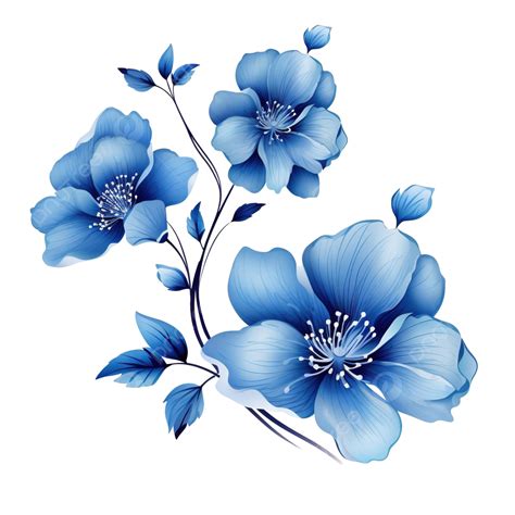 Blue Flower Clip Art Blue Flower Blue Flowers Png Transparent Image